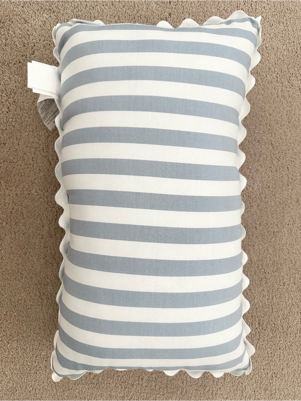 Set of 2 Strawberry Embroidered Blue & White Stripes Indoor/Outdoor Throw Pillow - Picture 13 of 17